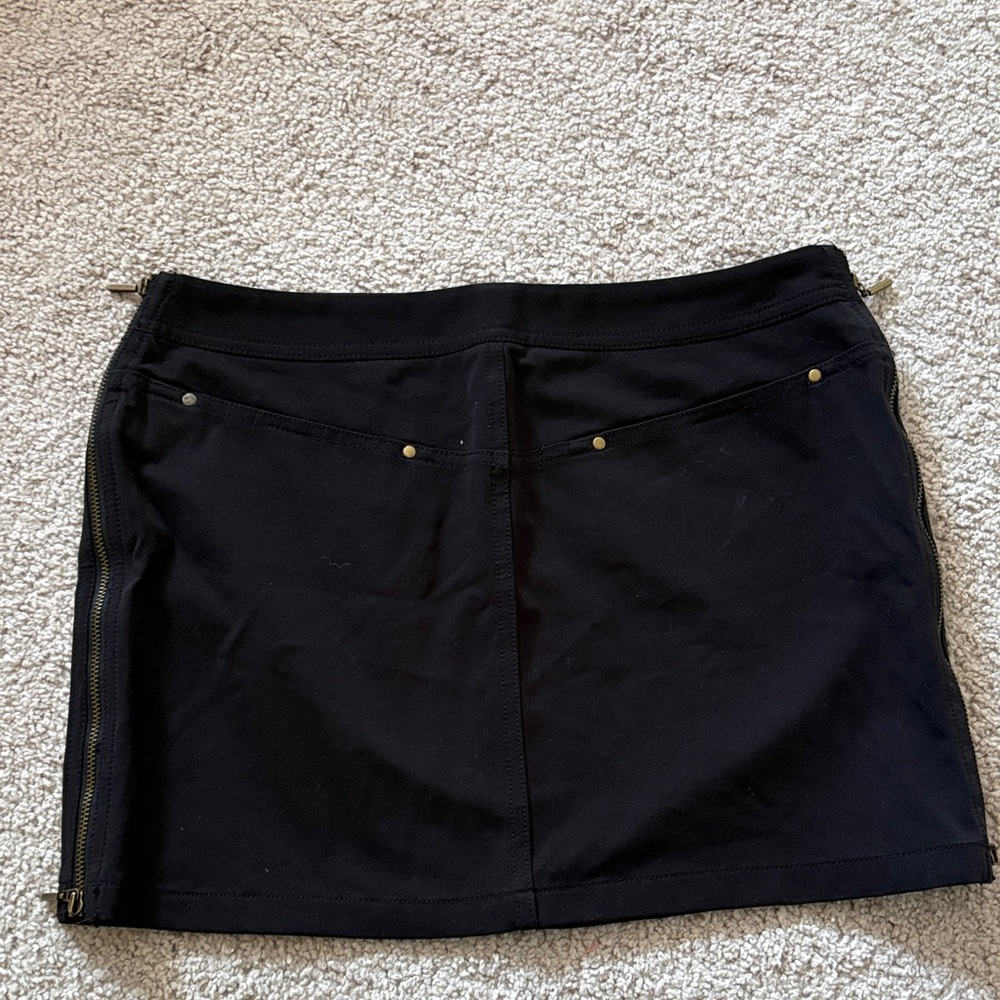 Express Black Mini Skirt with Gold Accents